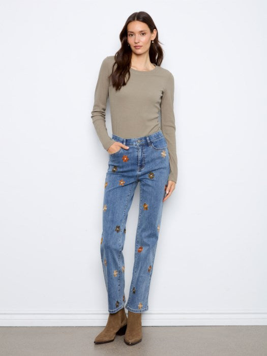 Charlie B Embroidered Denim