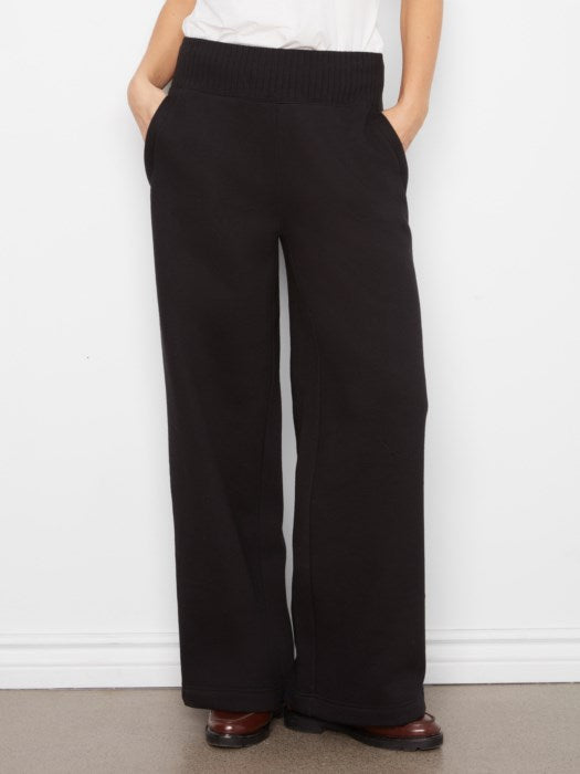 Wide Leg French Terry Pull-On Pants