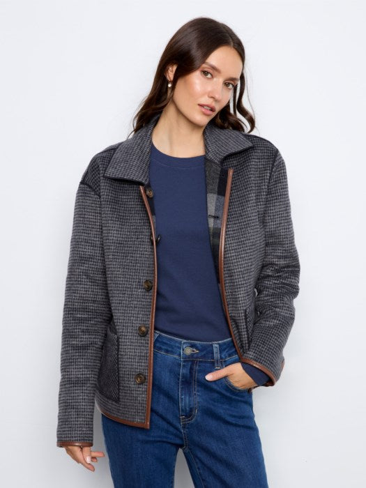 Reversible Plaid Jacket w/ Binding