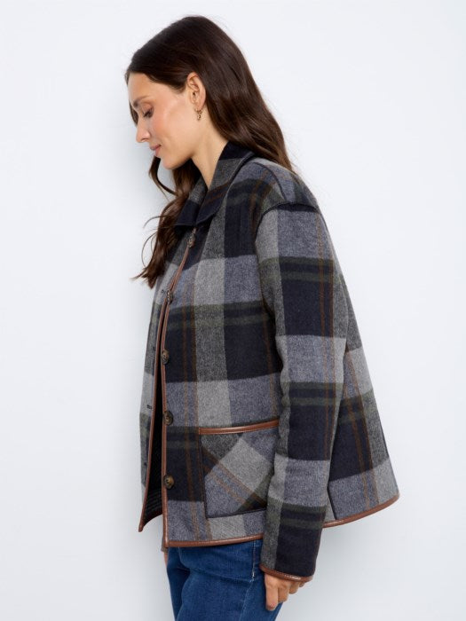 Reversible Plaid Jacket w/ Binding