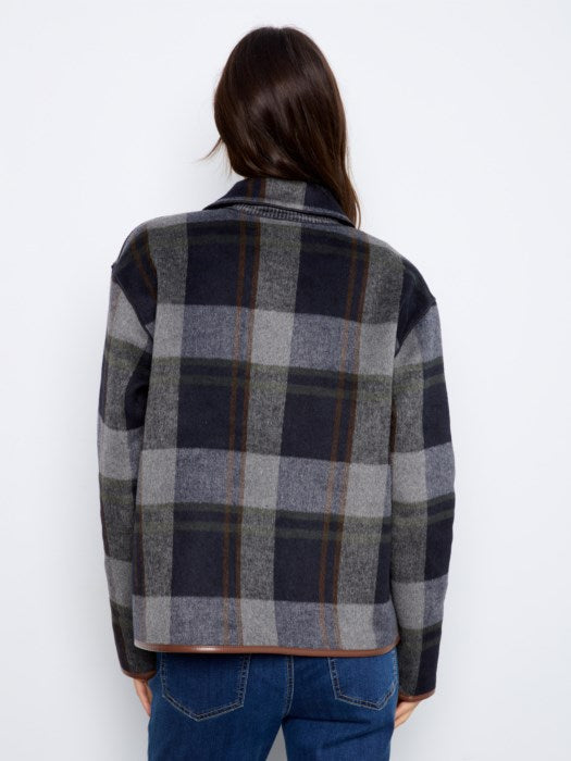 Reversible Plaid Jacket w/ Binding