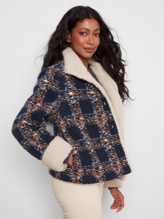 Sherpa Trim Boucle Jacket
