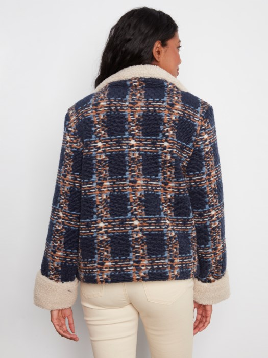 Sherpa Trim Boucle Jacket