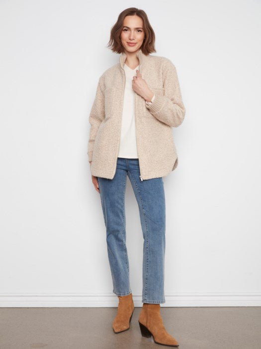 Round Hem Boucle Jacket