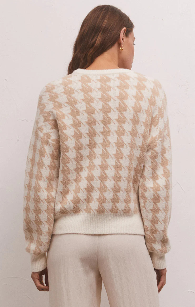 CEDAR HOUNDSTOOTH SWEATER