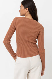 RIBBED STITCH KNIT TOP