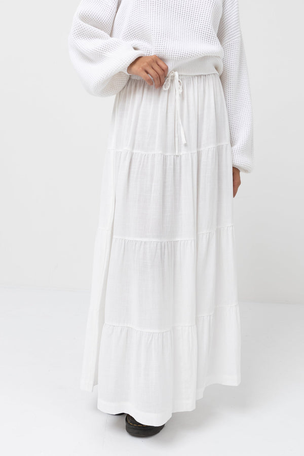 Rhythm Tiered Maxi Skirt