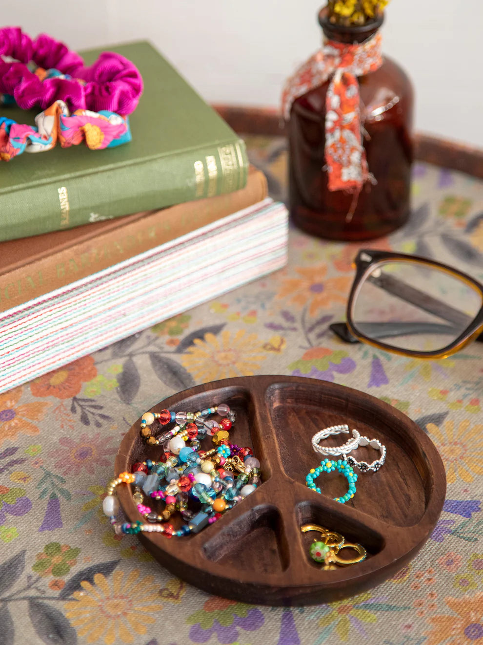 Wood Peace Jewelry Dish