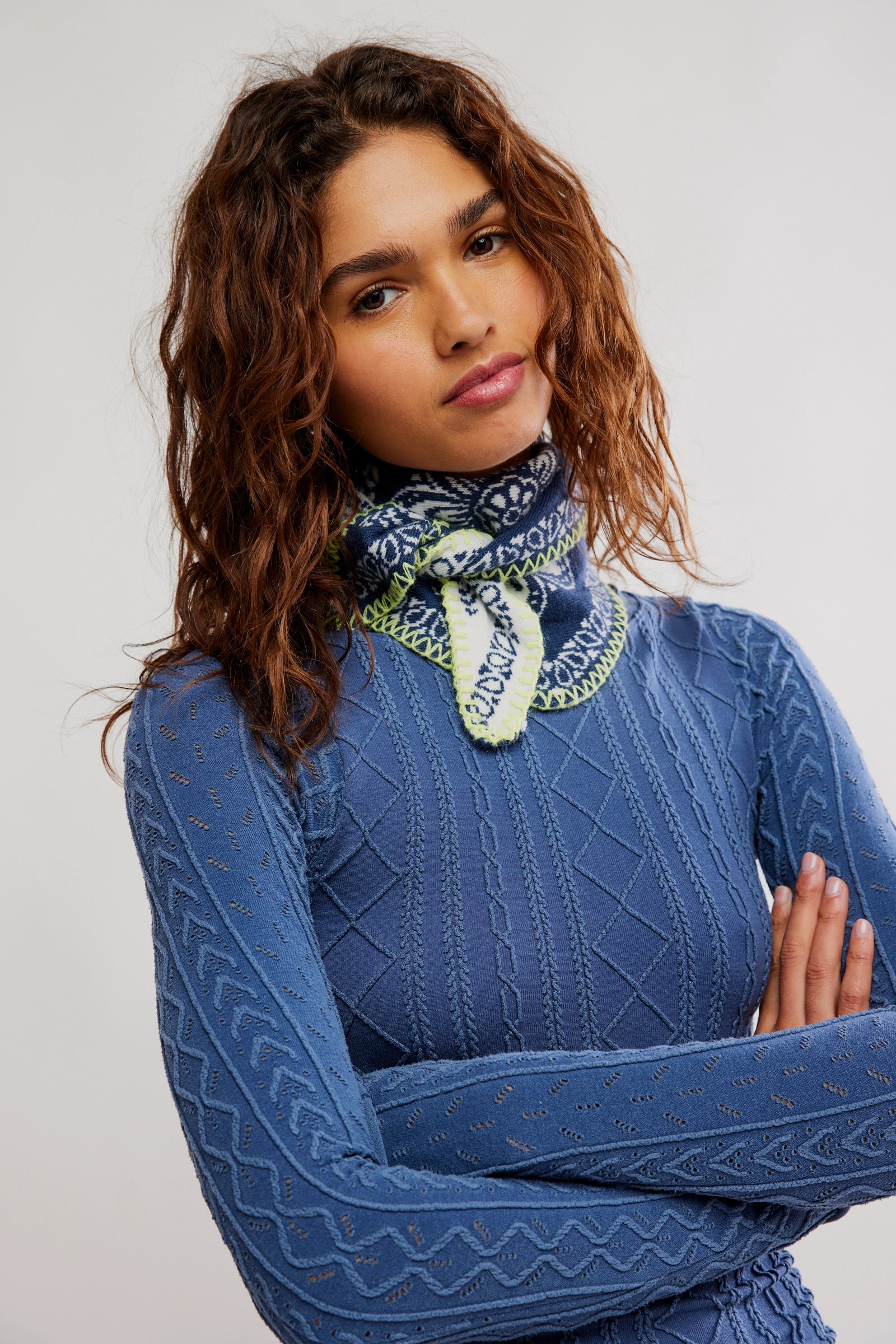 Carmen Knitted Triangle Scarf