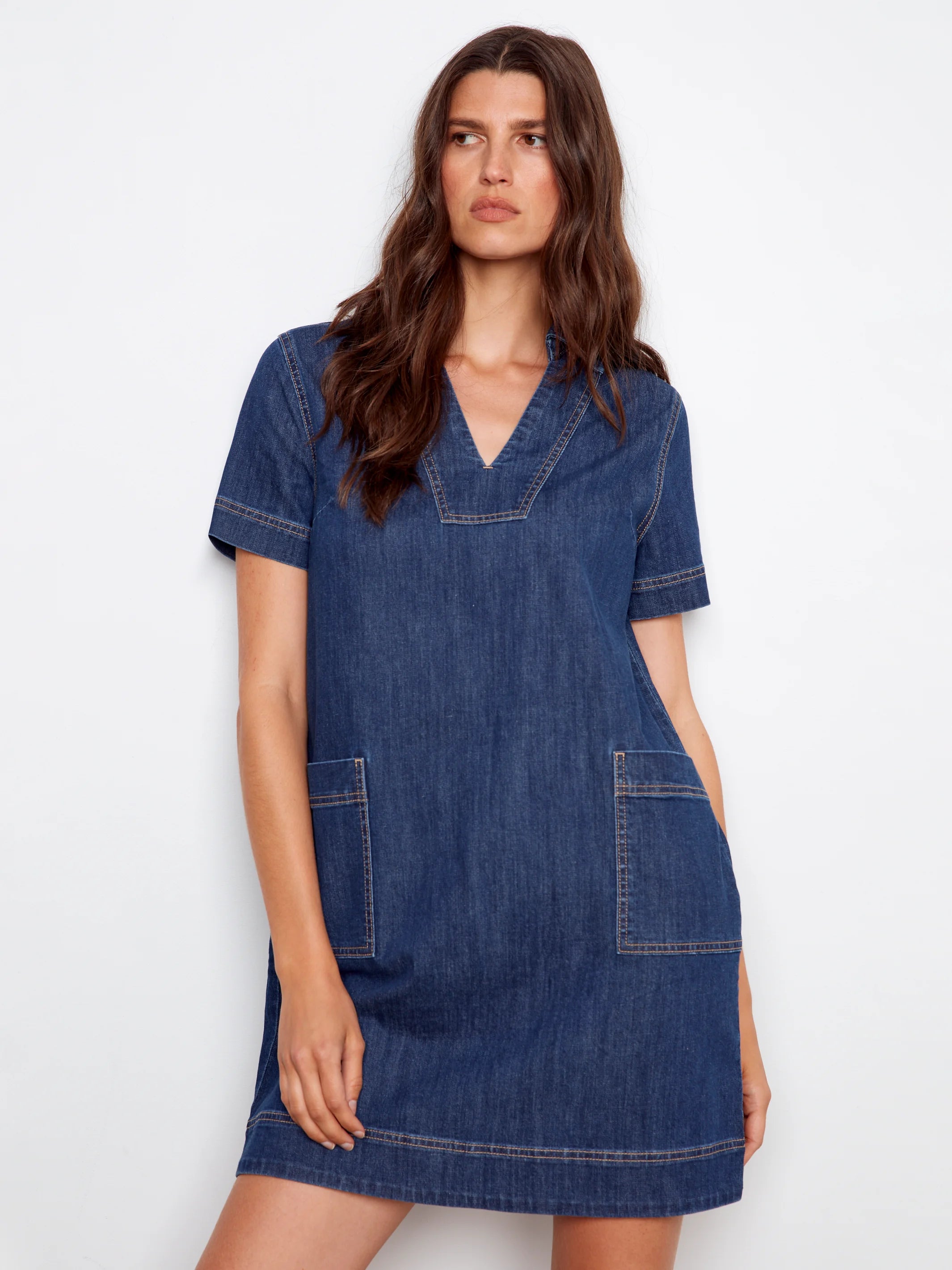 CHARLIE B C3229/519C Denim Dress