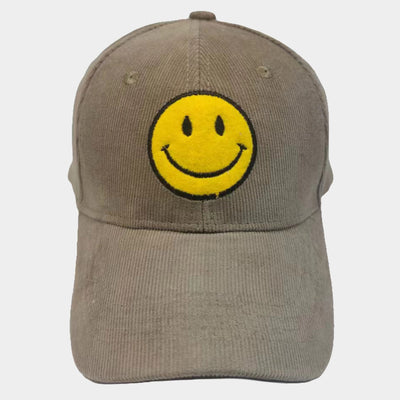 SMILEY BASEBALL CORDUROY CAP