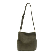 KAYLEIGH SIDE POCKET BUCKET BAG