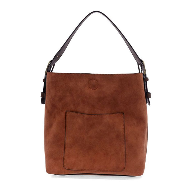 HOBO RICH FAUX SUEDE HANDBAG