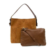 HOBO RICH FAUX SUEDE HANDBAG