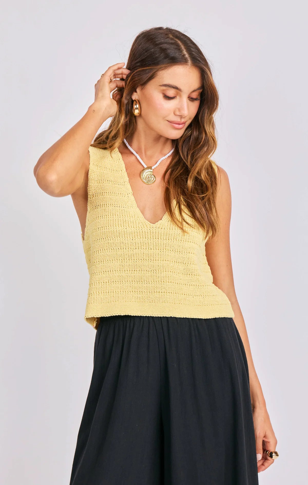 Sage The Label Pineapple Sweater Tank