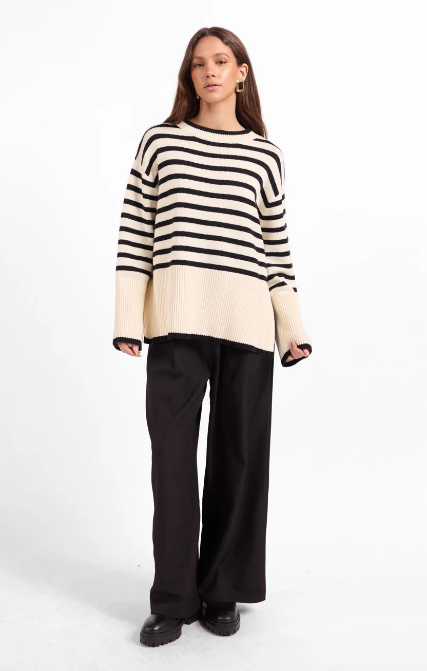 Flynn Crewneck Stripe Sweater