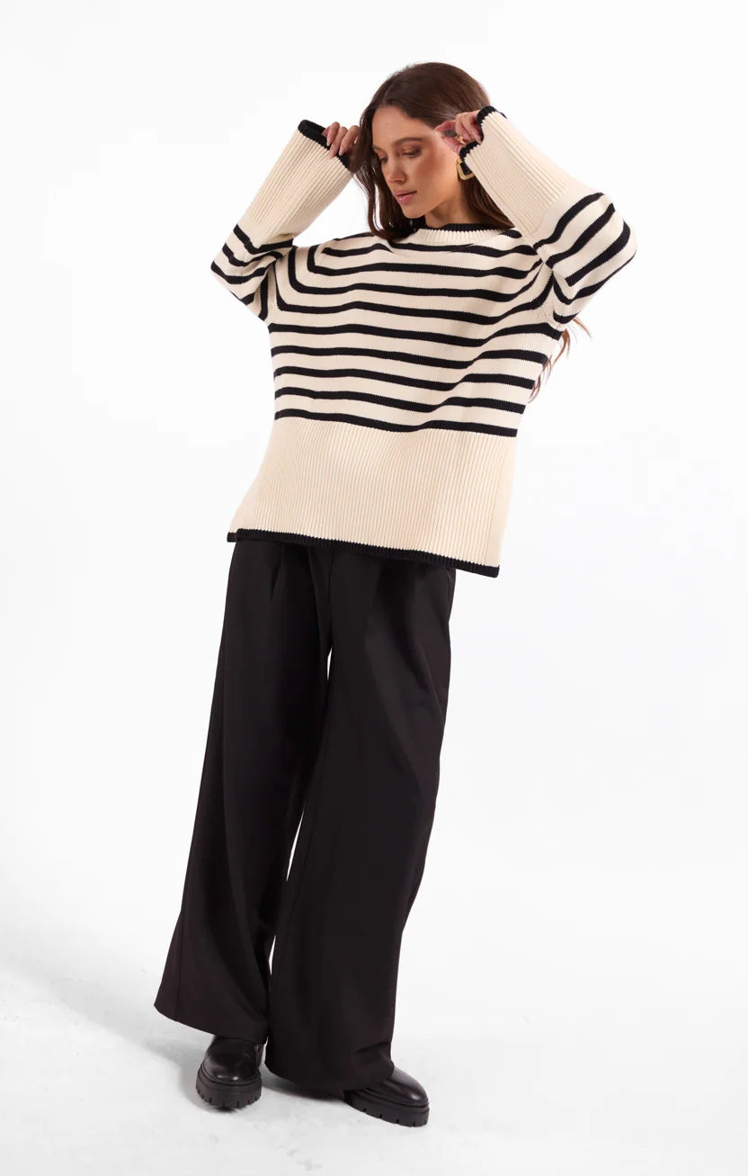 Flynn Crewneck Stripe Sweater