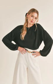 LOOK UP LONG SLEVE KNIT TOP