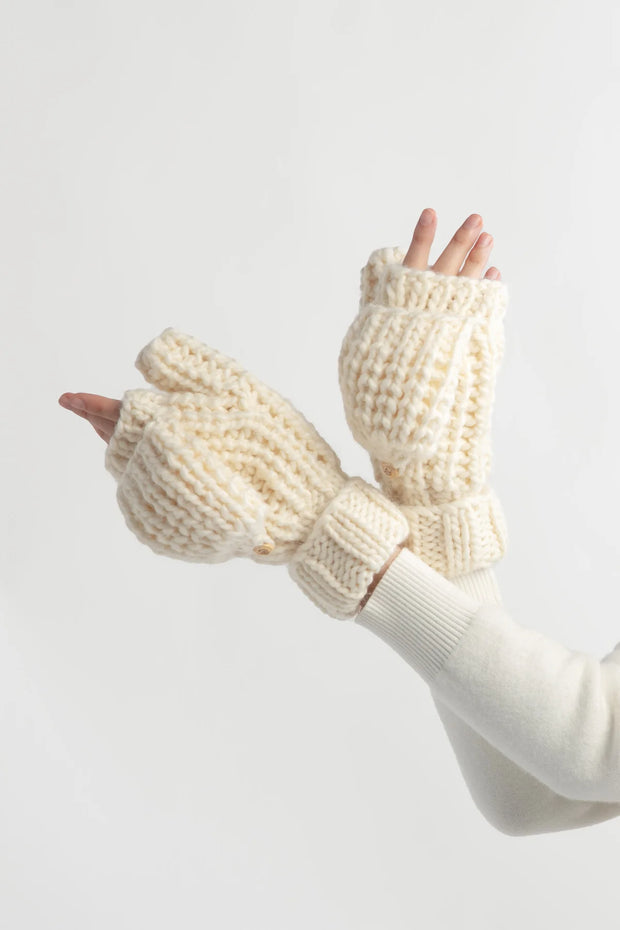Hand Knit Flip Mittens
