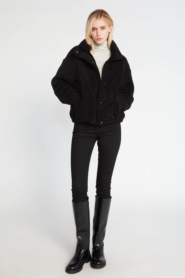 CROPPED SHEARLING JACKET