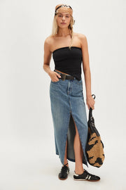 Free People Nothing Better Denim Maxi