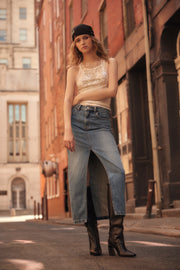 Free People Nothing Better Denim Maxi