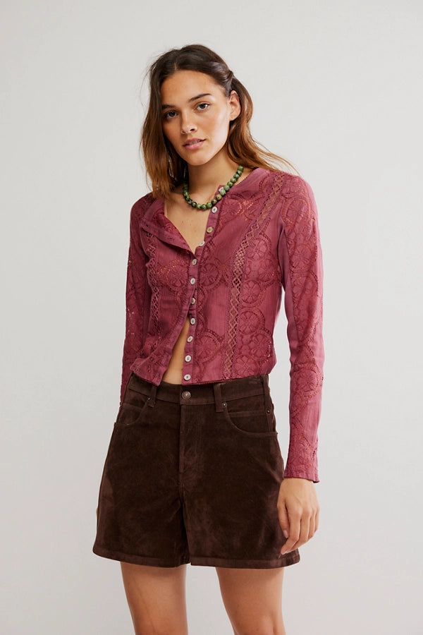 Free People Jae Knit Long Sleeve Top