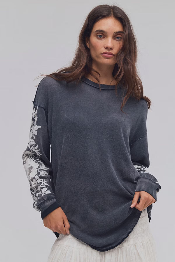 Flora Flocked L/S Tee