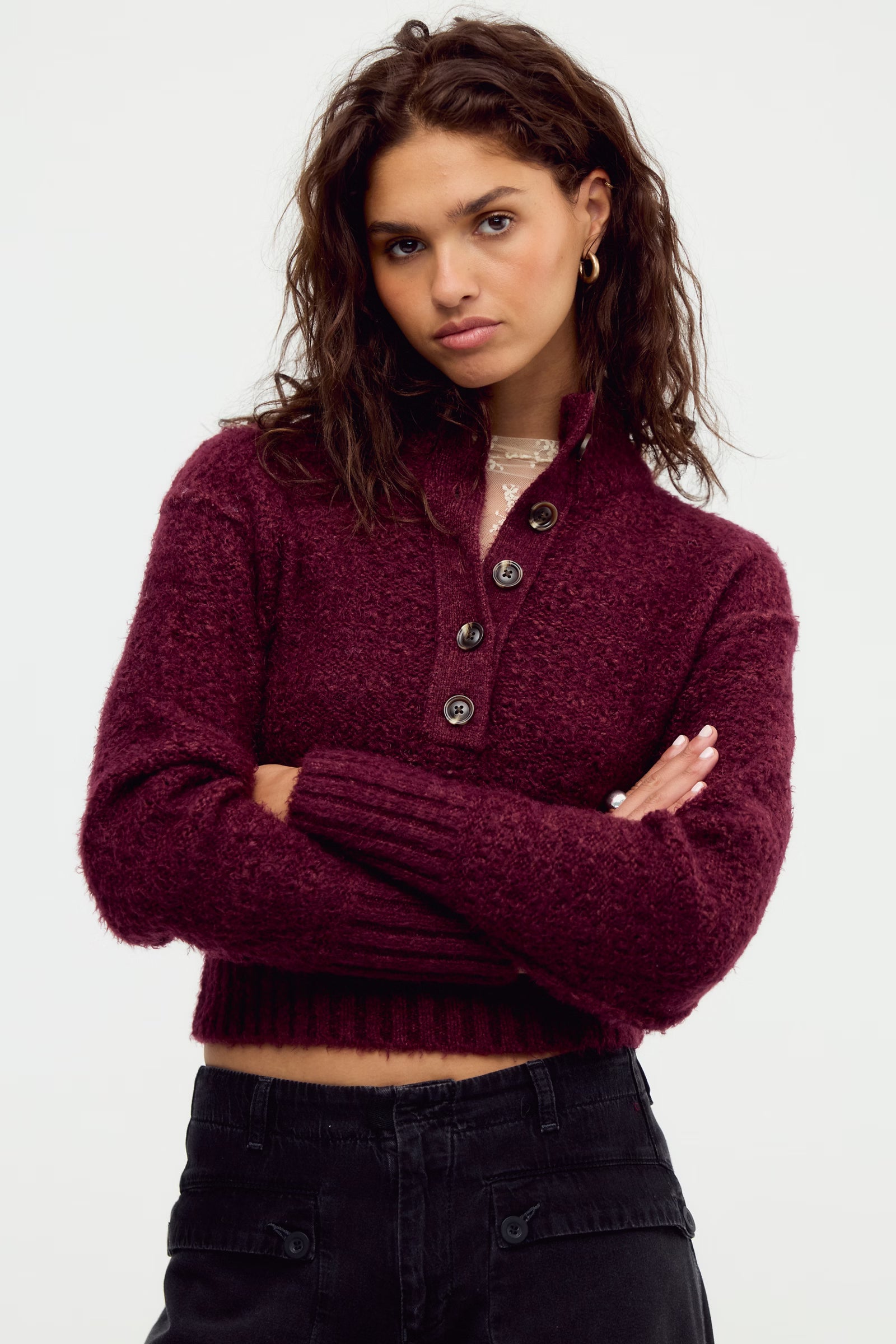 Tucked In Henley Pullover