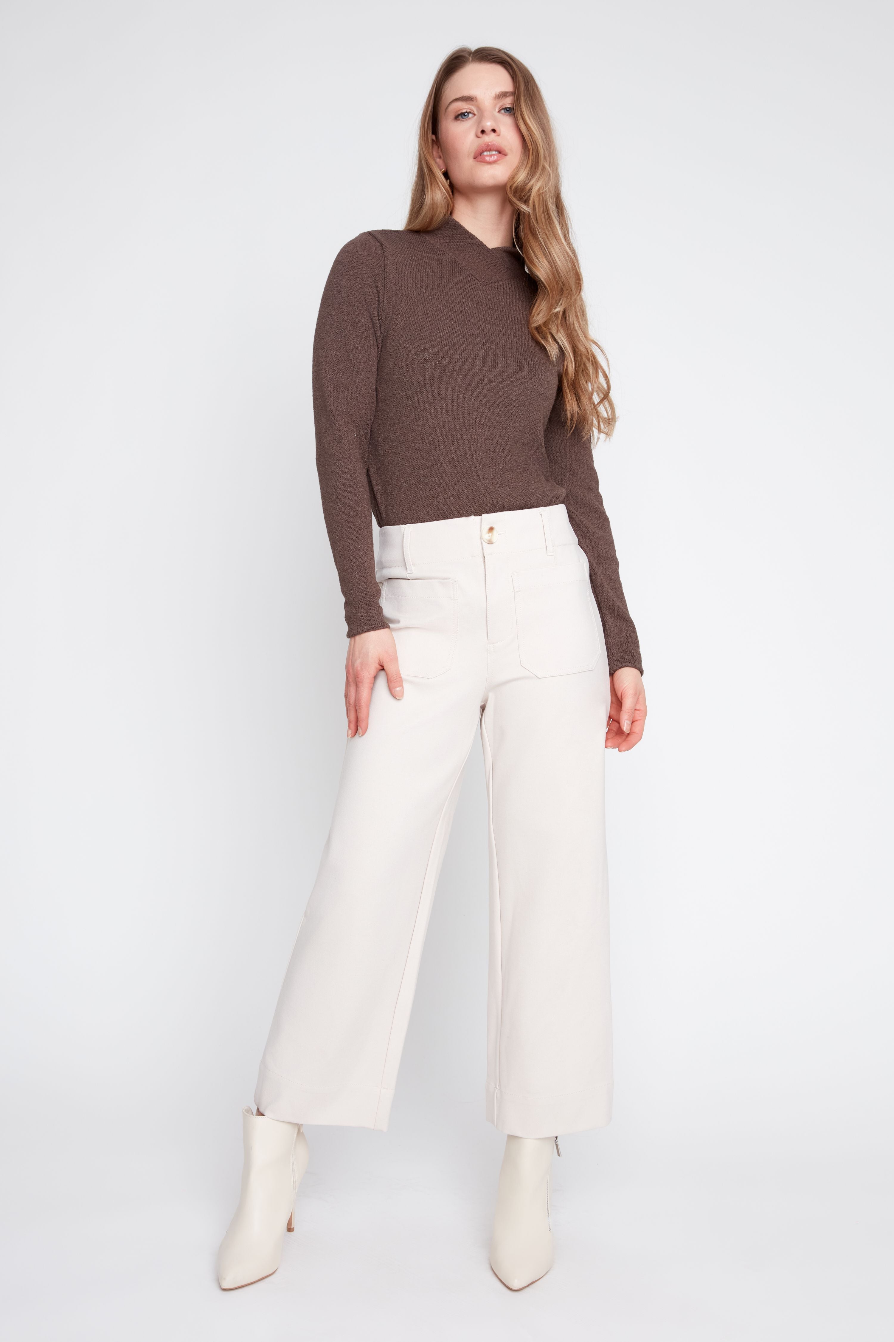 Renuar Knit Wide Leg Pant