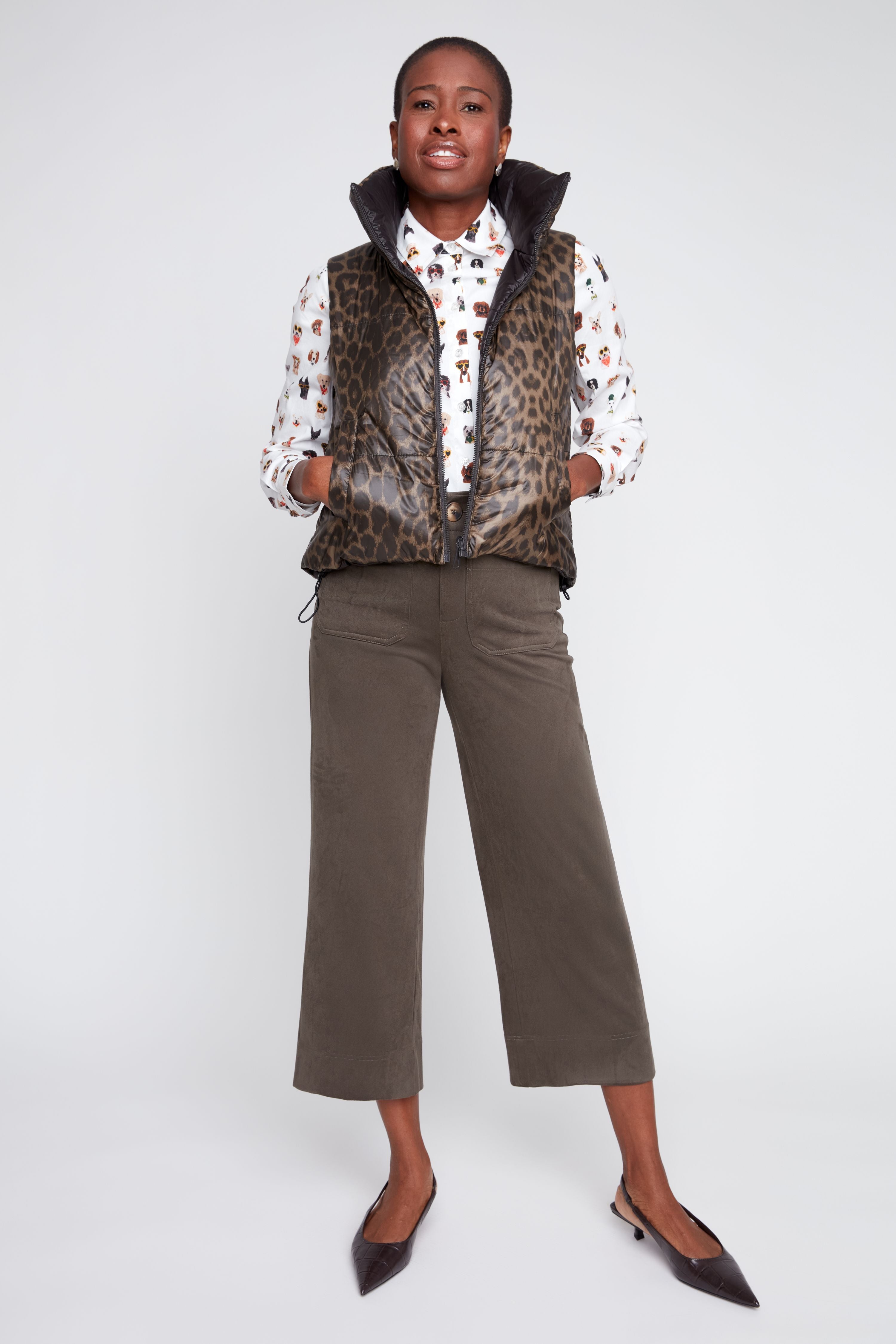 Leo Woven Puffer Vest