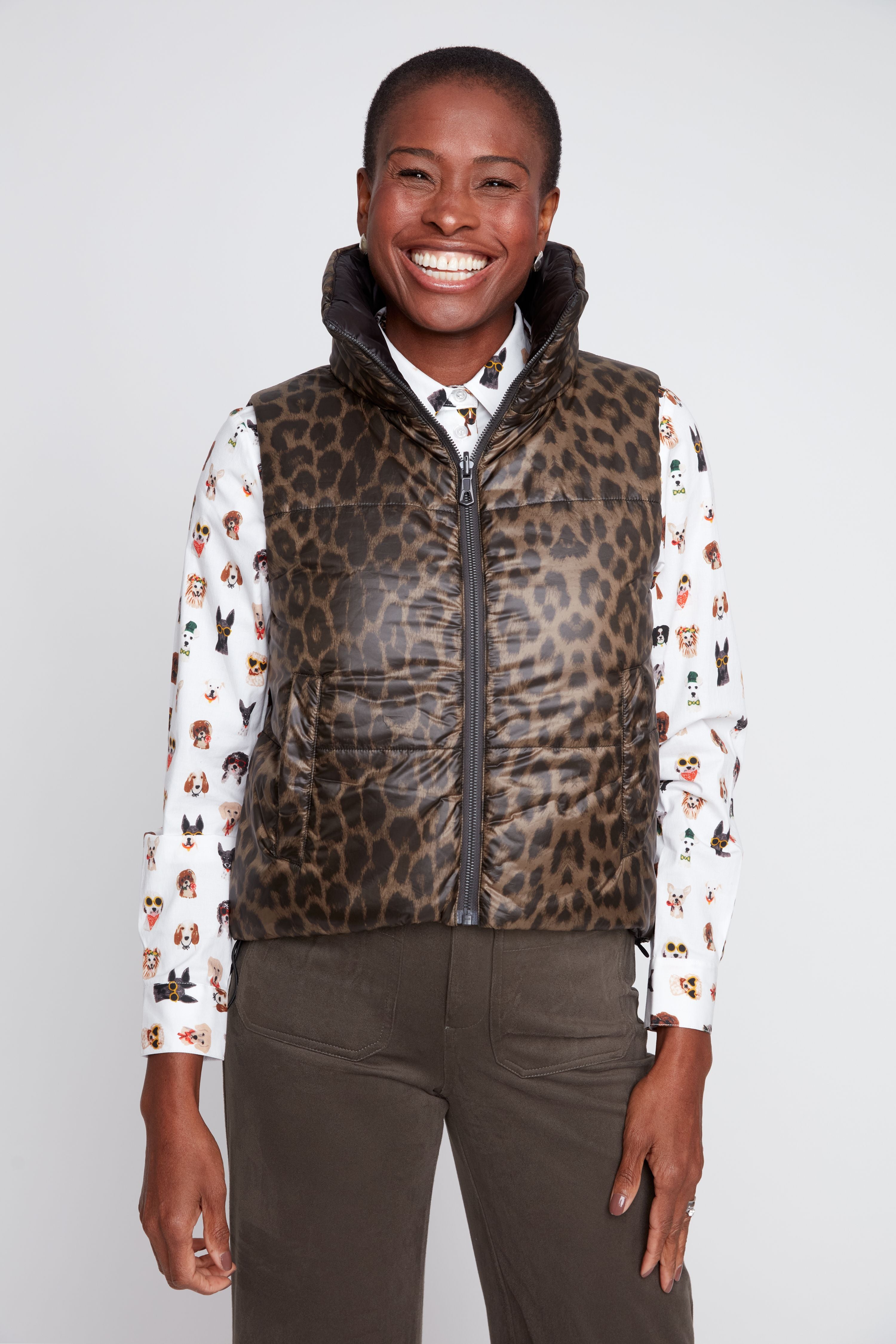 Leo Woven Puffer Vest