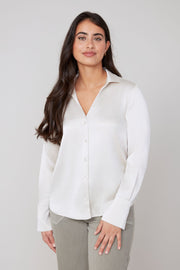 Renuar Luca Satin Button Top