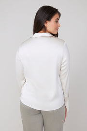 Renuar Luca Satin Button Top