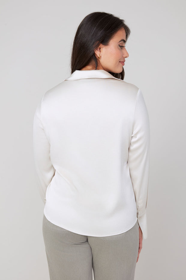 Renuar Luca Satin Button Top