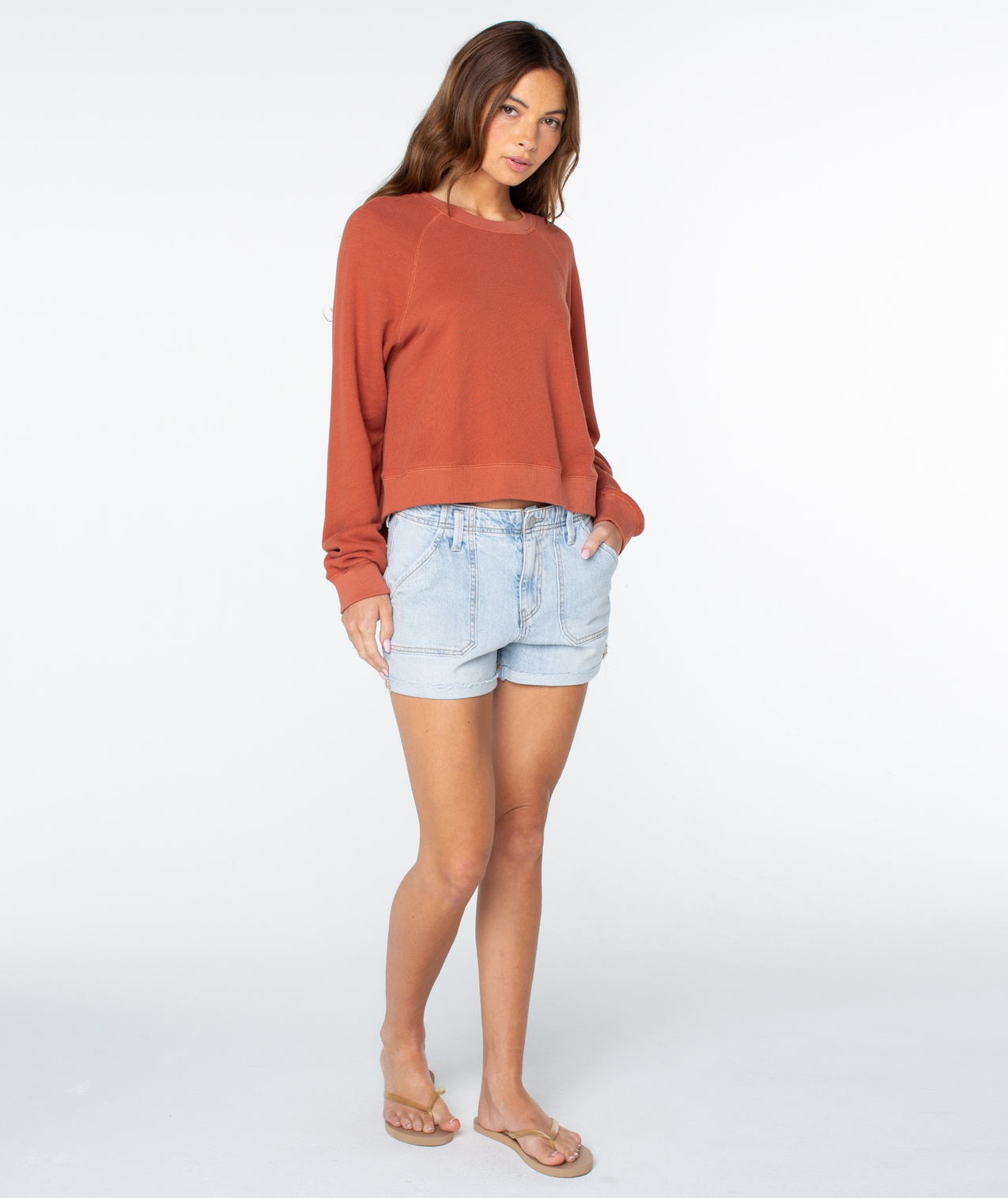 Roxy Golden Hour Pullover Sweatshirt-Chutney