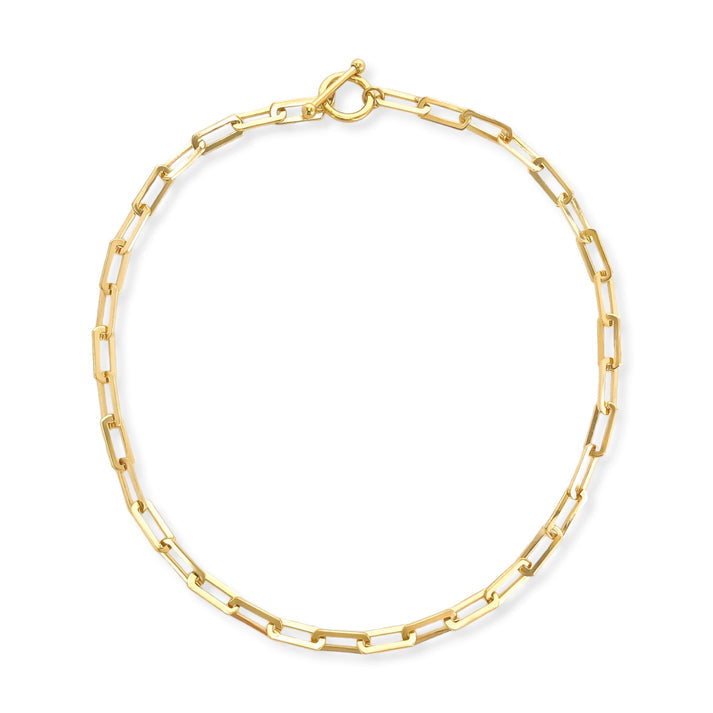 PAPERCLIP CHAIN NECKLACE 18 KT GP