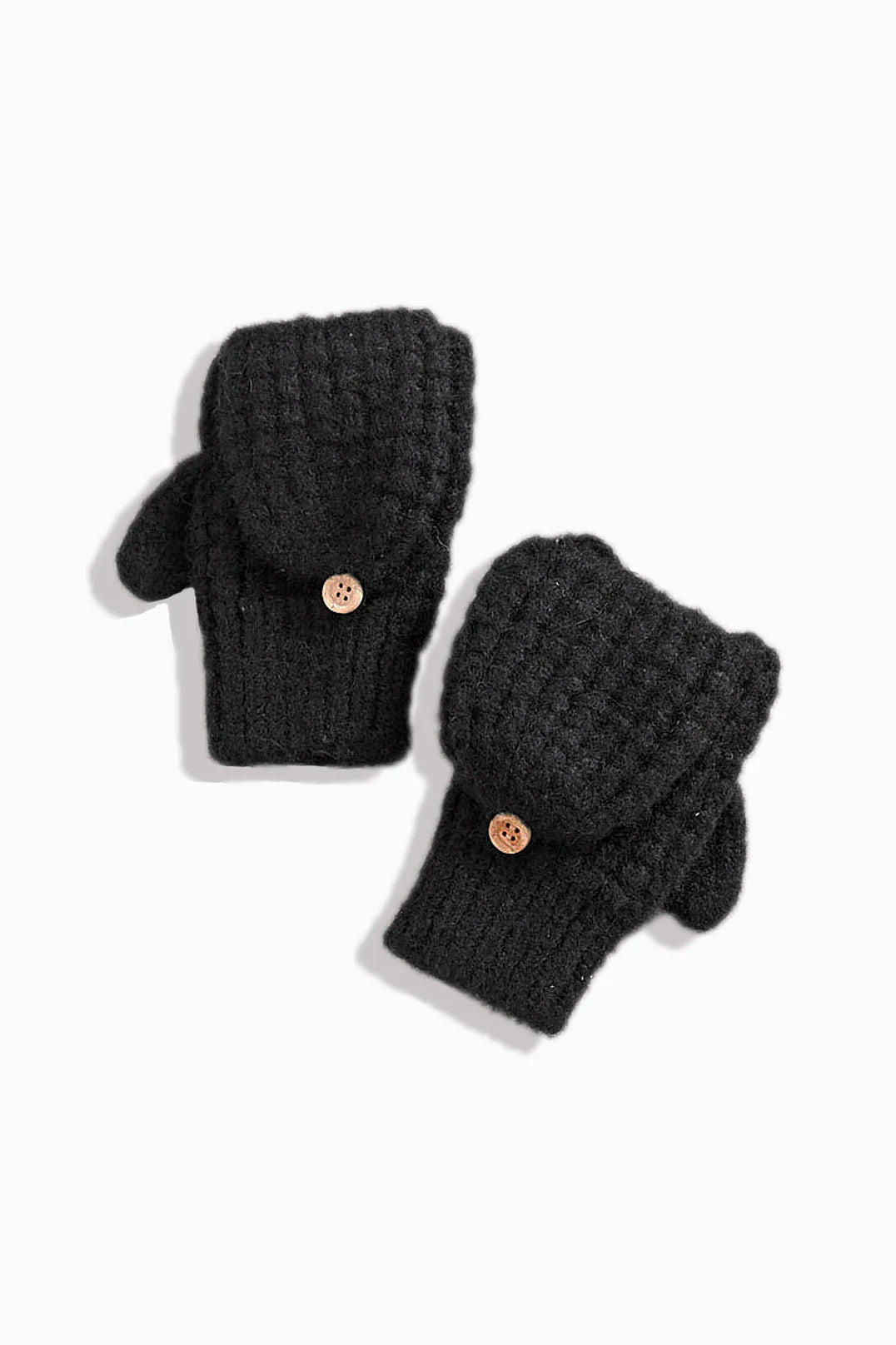 Wool Blend Flip Top Mittens