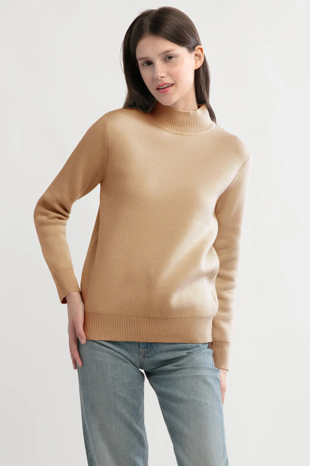 THERMAL MOCKNECK SWEATER