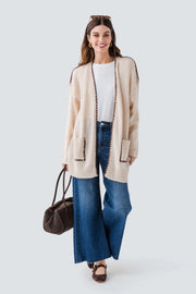 By Together Contrast Trim Cardigan