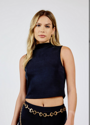 HIGH NECK CROP TOP