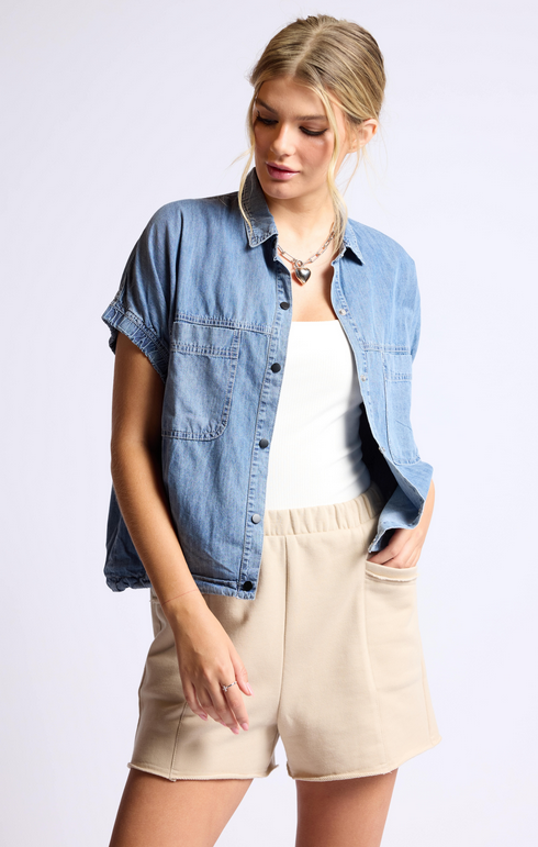 Sage The Label Dusty Travels Denim Shirt