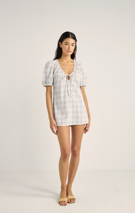 Rhythm Desi Plaid Mini Dress