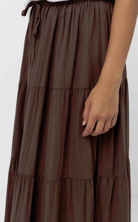Rhythm Tiered Maxi Skirt