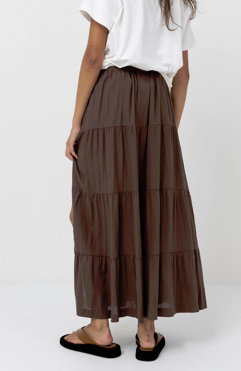 Rhythm Tiered Maxi Skirt