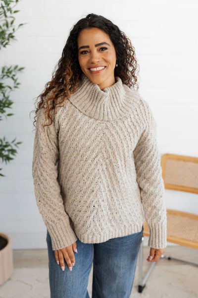 Diagonal Cable Sweater
