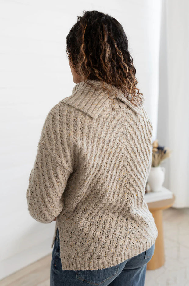 Diagonal Cable Sweater