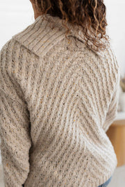 Diagonal Cable Sweater