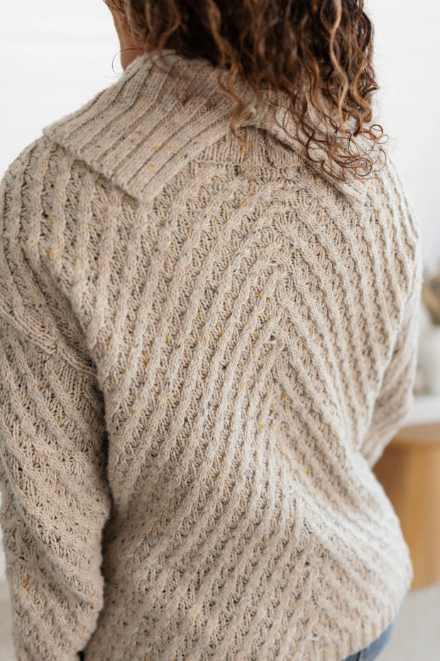 Diagonal Cable Sweater