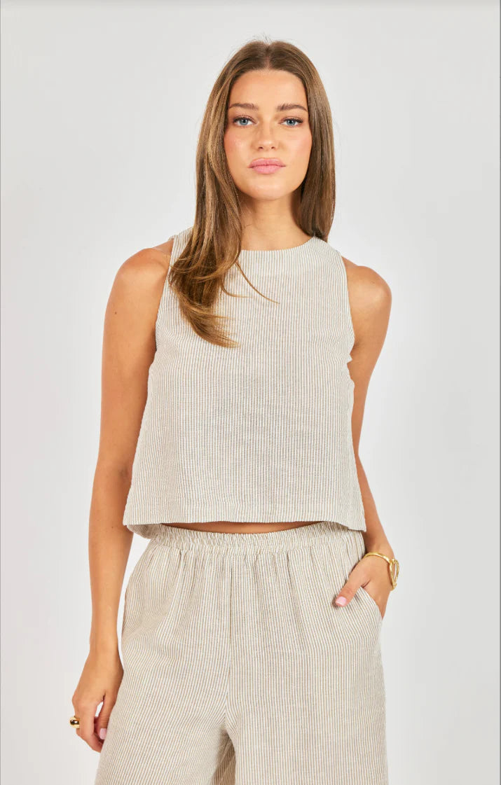 SADIE & SAGE GARDEN SUN BUTTON TANK